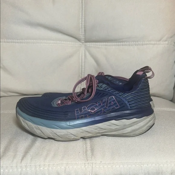 Hoka Navy and Purple Athletic Shoes Size 8.5 - Picture 2 of 13